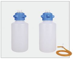 重型PP真空瓶，4L带排水，管道，夹钳，高压灭菌