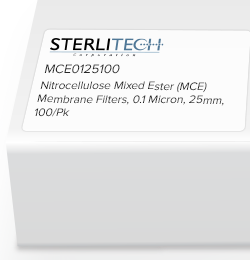 硝化纤维素混合酯（MCE）膜过滤器，0.1微米，25mm，100/Pk（过期）