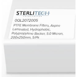 PTFE膜过滤器，Aspire层压，疏水性，聚丙烯洗净剂，5.0微米，200 x 250mm，5 / PK  -  QL207